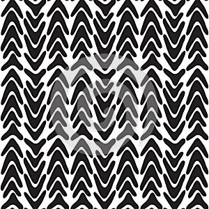 Seamless abstract pattern with black vertical strokes and lines on white background. Modern graphics. Brush stroke