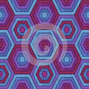 seamless abstract pattern with blue and purple hexagons