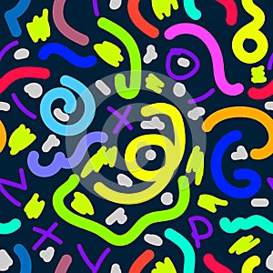 Seamless abstract pattern. Bright, youthful. Vector stock illustration eps10.