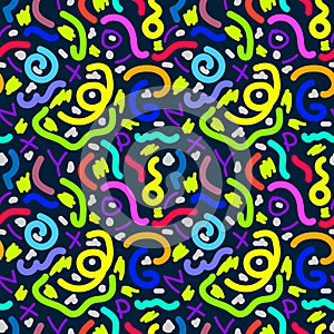 Seamless abstract pattern. Bright, youthful. Vector stock illustration eps10.