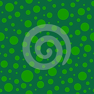 Seamless abstract pattern of circles of different tint and hue of green color.. Kaleidoscope background.