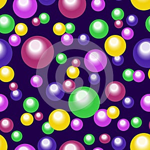 Seamless abstract pattern of colored circles