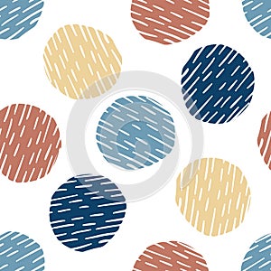 Seamless abstract pattern with geometric shapes.