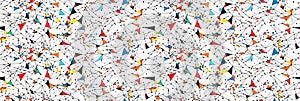 Rainbow colored digital data background with social network connection structure of information. Data technology AI generative