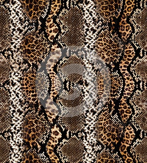 Seamless abstract pattern on a skin texture, snake.