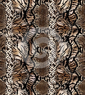 Seamless abstract pattern on a skin texture, snake.