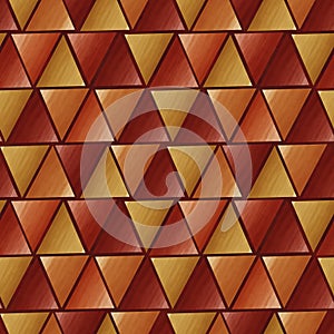 seamless abstract pattern with triangles in warm colors