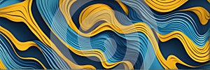 seamless abstract pattern of vector fluid curved lines creating a dynamic ripple effect