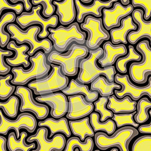 Seamless abstract pattern with yellow  grey  black colour.