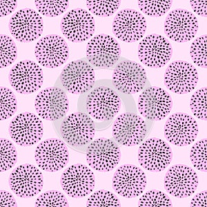 Seamless abstract pink polka dot pattern