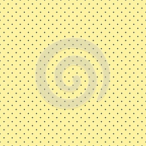 Seamless abstract polka dot shapes on yellow background for fabric, wallpaper, tablecloths, prints and designs. The EPS file photo
