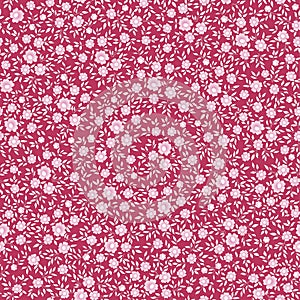 seamless abstract red floral background