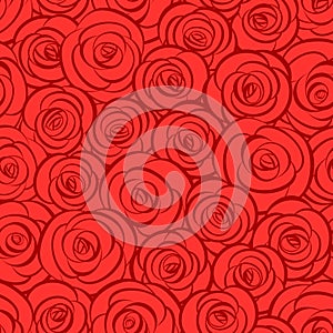Seamless abstract red roses background