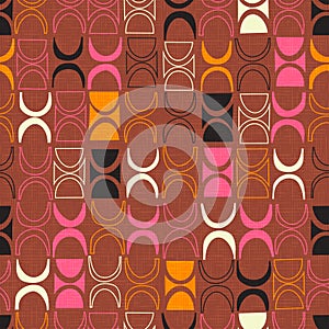 Seamless abstract retro mid-century modern pattern