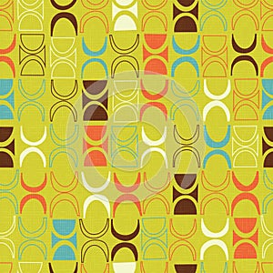 Seamless abstract retro mid-century modern pattern