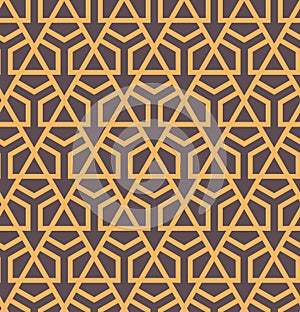 Seamles abstract geometric pattern with hexagons and triangles - vector eps8