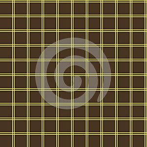 Seamless abstract simple grid squares brown pattern