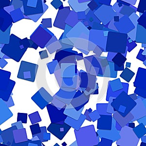 Seamless abstract square pattern background - vector design from rotated blue squares