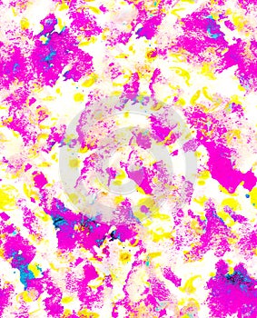 Seamless abstract textural background. Neon shades of pink and yellow