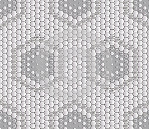 Seamless abstract tile background - hexagons. The color of the metal midtone.