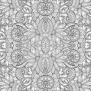 Seamless Abstract Tribal Pattern Vector