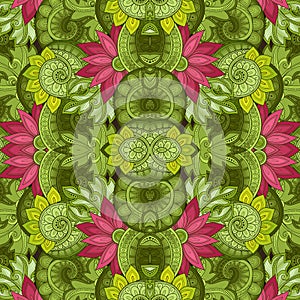 Seamless Abstract Tribal Pattern Vector