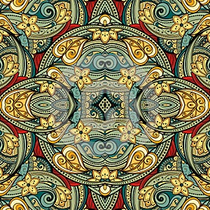 Seamless Abstract Tribal Pattern Vector