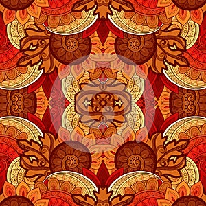 Seamless Abstract Tribal Pattern Vector
