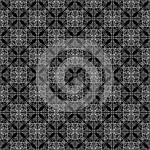 Seamless abstract vintage dark black art pattern