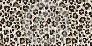 Seamless abstract watercolor leopard print and tiger stripe animal skin collage textured textile pattern