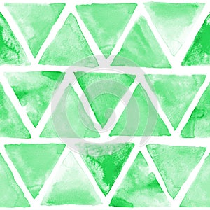 Seamless abstract watercolor retro triangular background