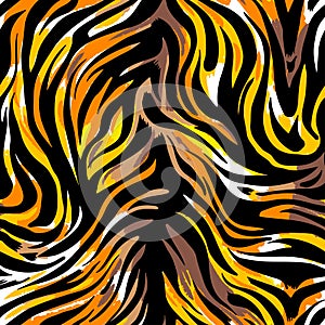 Seamless abstract wild exotic animal print.Leopard, zebra,gepard, tiger striped pattern.