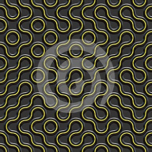 Seamless abstract yellow technology modern pattern or texture
