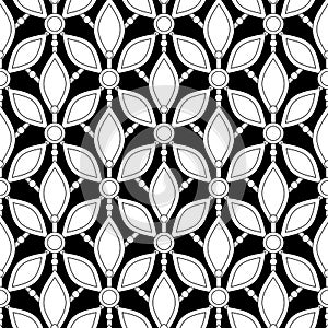 Seamless Aesthetic Pattern with Abstract Crystals