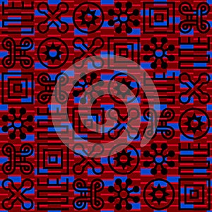 Seamless African Adinkra pattern.