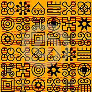 Seamless African Adinkra pattern.