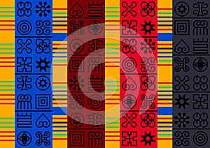 Seamless African Adinkra pattern.