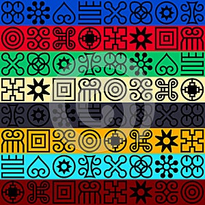 Seamless African Adinkra pattern.