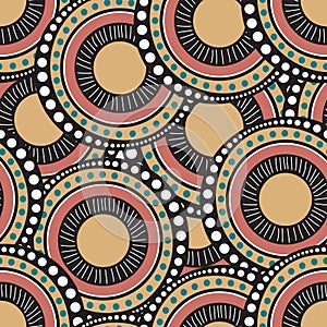 Seamless African Dots Design Pattern