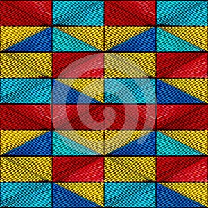 Seamless African Kente Fabrics Textures - Pattern 4k