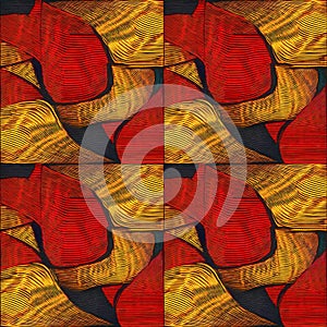 Seamless African Kente Fabrics Textures - Pattern 4k