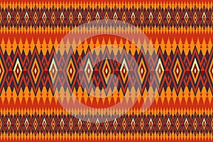 Seamless African pattern. Ethnic carpet with chevrons.