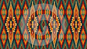 Seamless African pattern. Ethnic carpet with chevrons photo