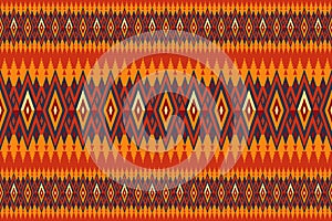 Seamless African pattern. Ethnic carpet with chevrons. photo