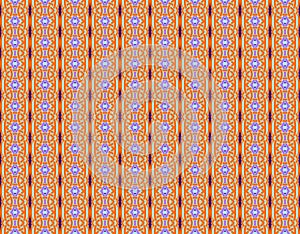 Seamless african pattern. Ethnic and tribal motifs. Orange, red, yellow, blue and black colors. Grunge texture.