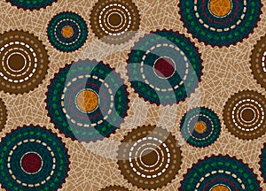 Seamless African Wax Print fabric, Ethnic handmade ornament for your design, Ethnic and tribal motifs geometric elements vector