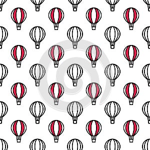 Seamless air balloon pattern