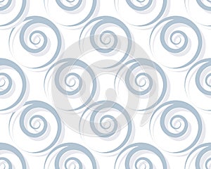 Seamless air pattern of spirals and curls. Ornament for fabrics and packaging.