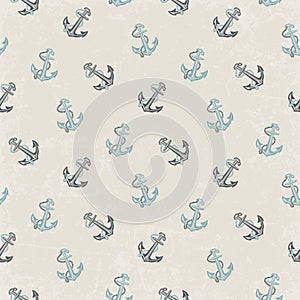 seamless anchor pattern and background vector illustration