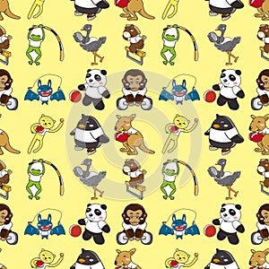 Seamless animal sport pattern